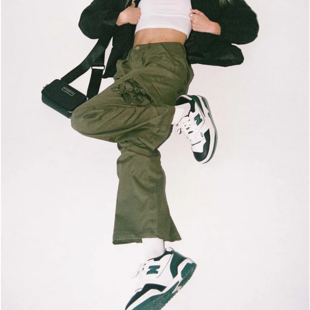 princess polly paisley green cargo pants